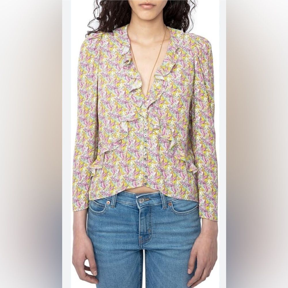 Zadig & Voltaire floral blouse. Small. NWT